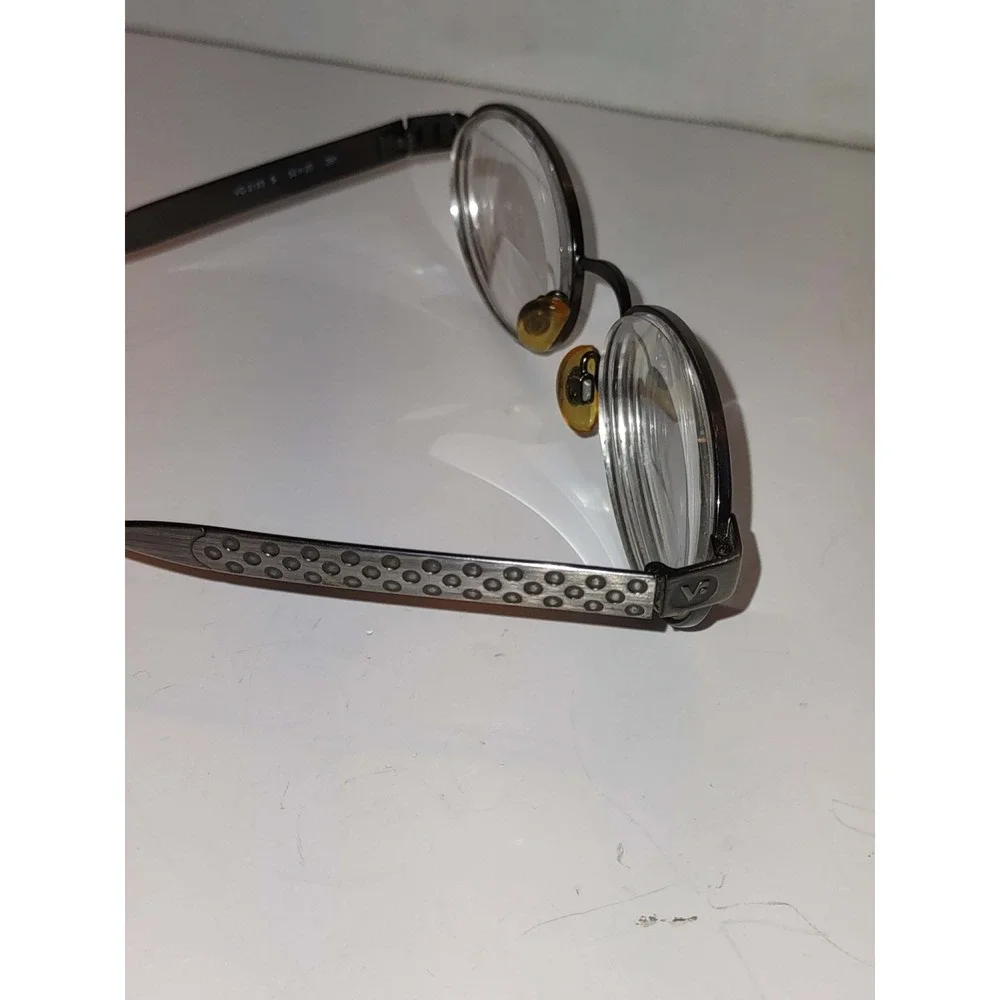 Vogue Florence VO 3133 S Glasses Oval Gunmetal Grey Metal Frames 90s Italy 52-20